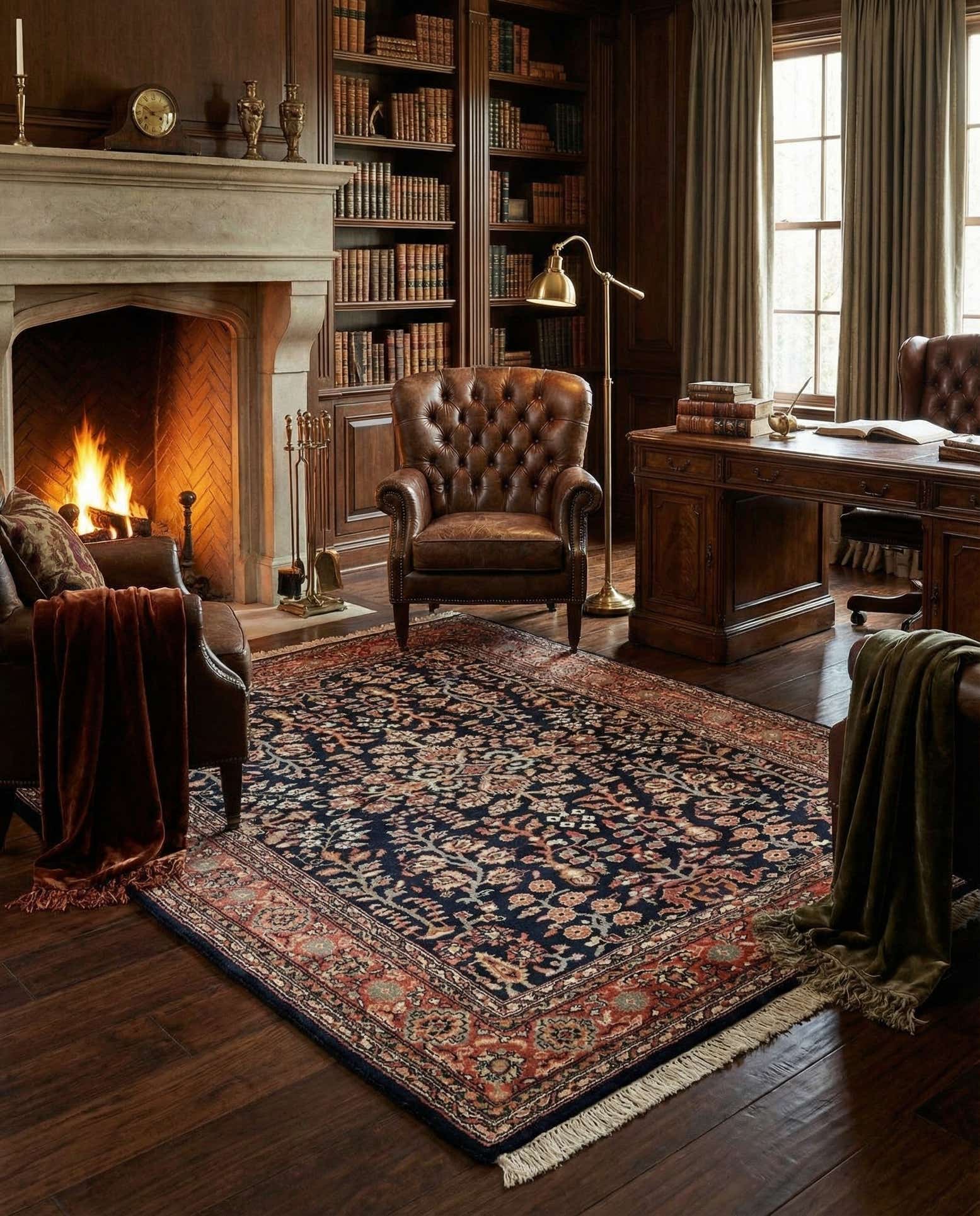 4' 8 x 6' 10 Sarouk Rug
