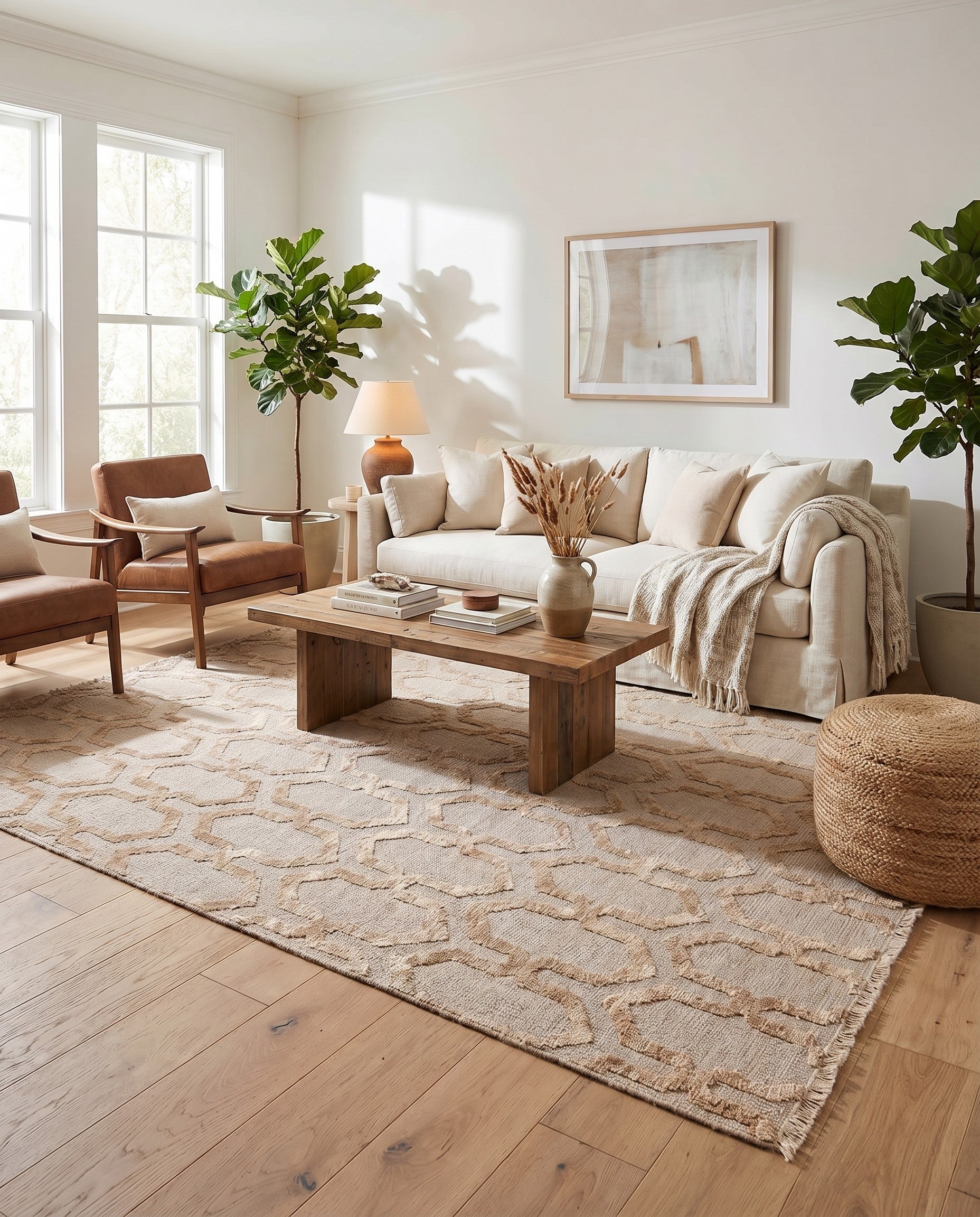 4' 9 x 7' 9 Hand Knotted Luna Rug