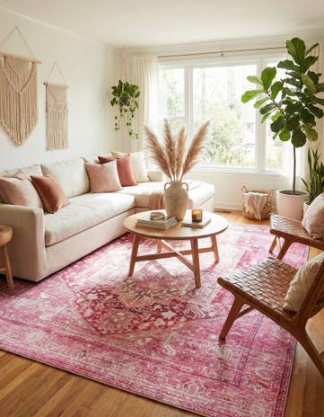 Plumrose Pink Medina Rug