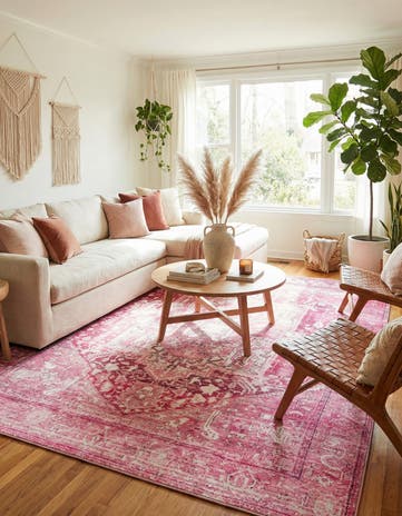 Plumrose Pink Medina Rug