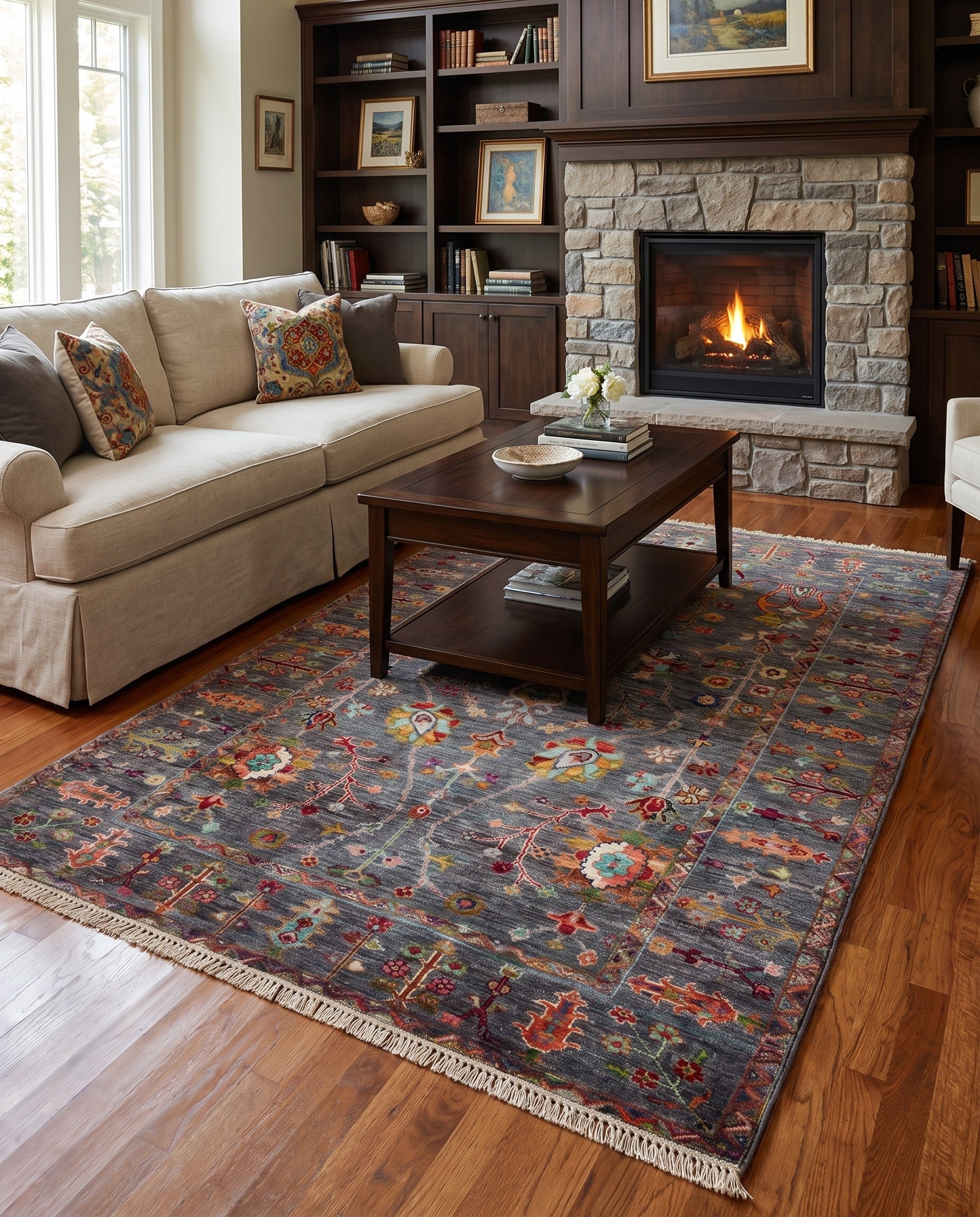 4' x 6' 3 Hand Knotted Ariana Ziegler Rug