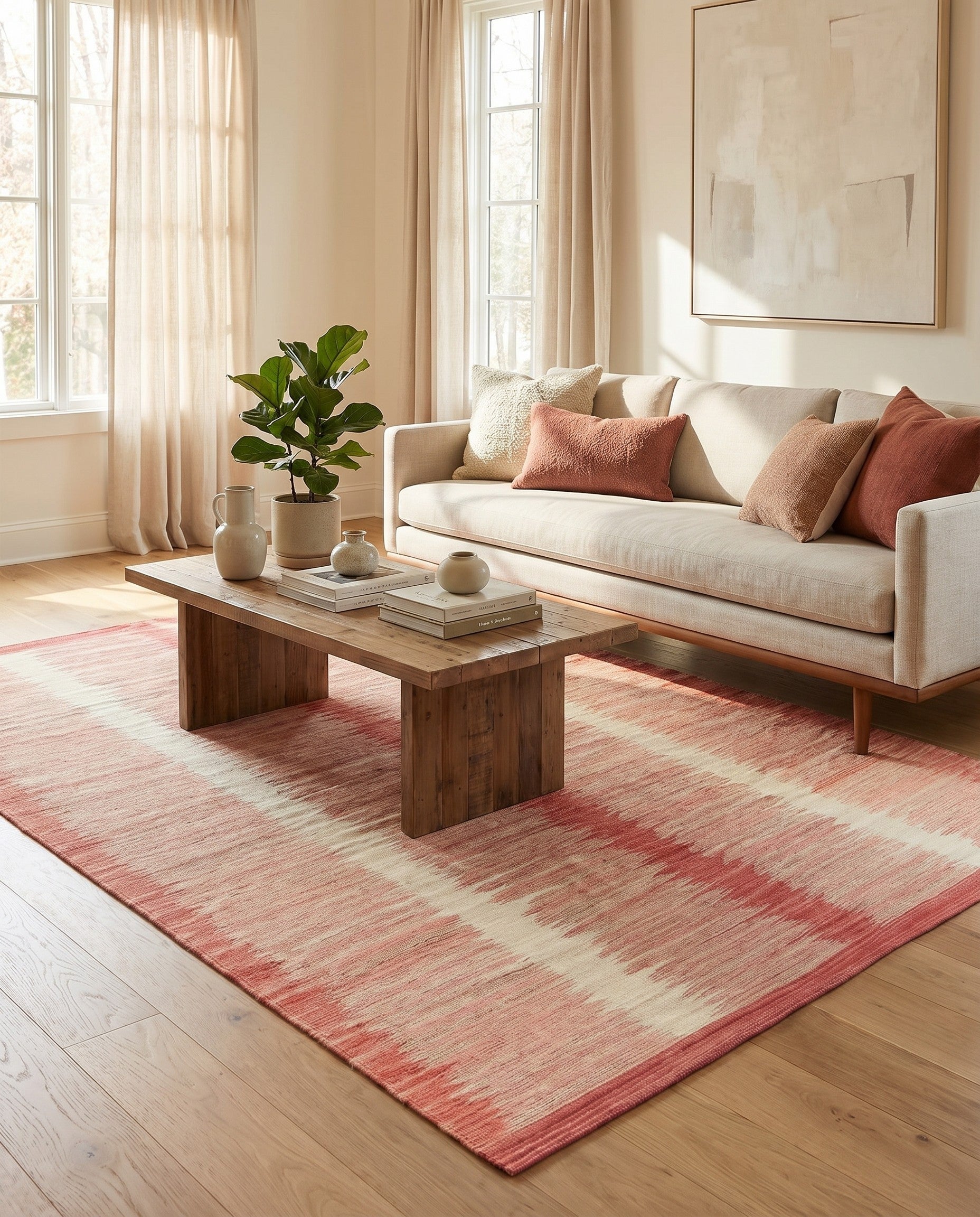 6' x 7' 10 Hand Woven Kilim Modern Wool Rug