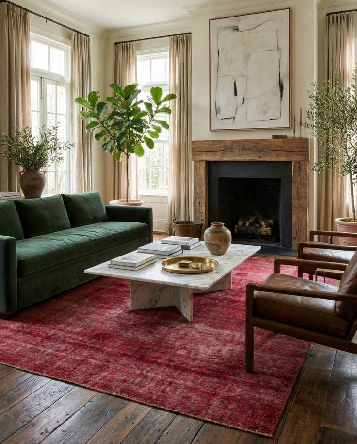 Detail image of 9' 7 x 11' 7 Hand Knotted Ultra Vintage Persian Wool Rug