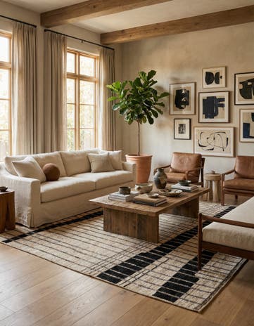 8' 3 x 9' 10 Hand Knotted Moroccan Wool Rug