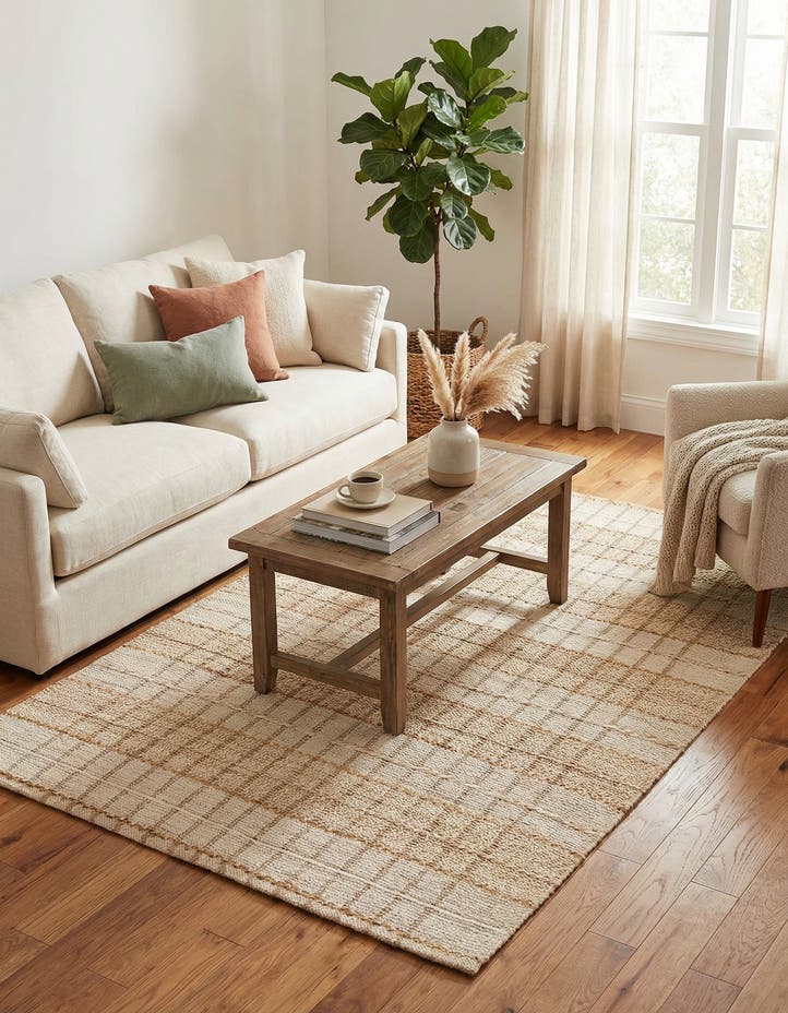 5' 1 x 8' Hand Braided Laurel Handwoven Jute Rug