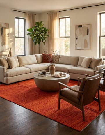 6' x 9' 1 Hand Woven Kilim Modern Wool Rug