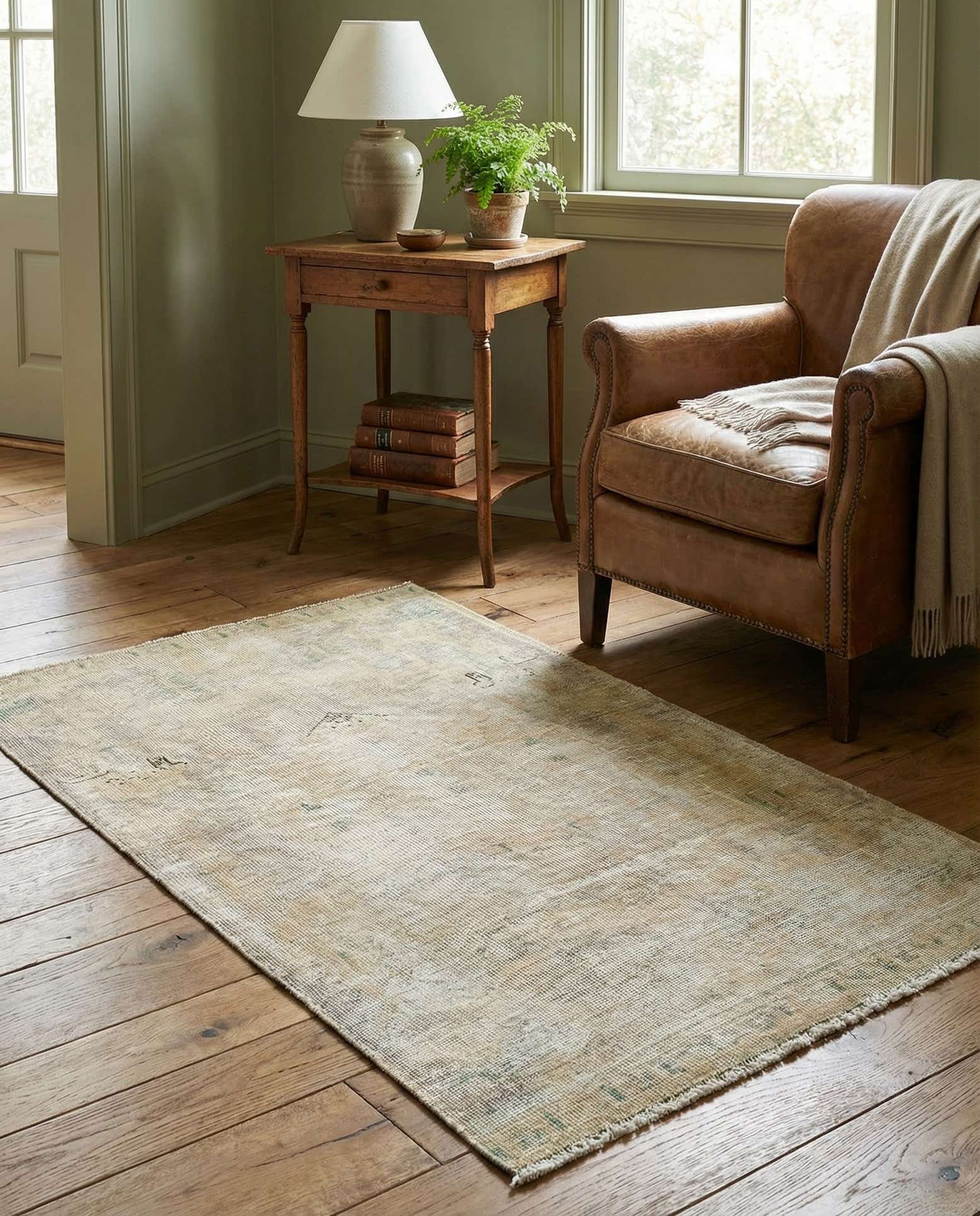 2' 10 x 4' 6 Hand Knotted Ultra Vintage Persian Wool Rug