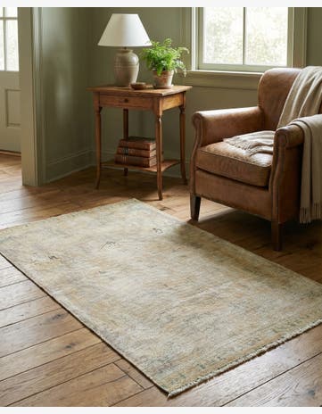 2' 10 x 4' 6 Hand Knotted Ultra Vintage Persian Wool Rug