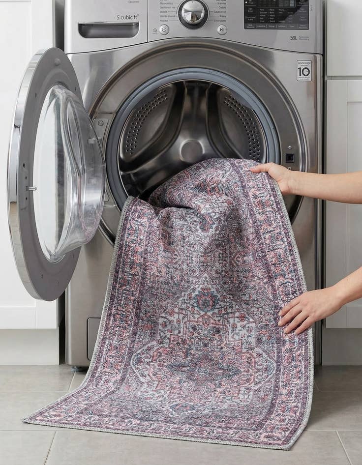 Detail image of 2' x 6'  Washable Mangata Runner Rug