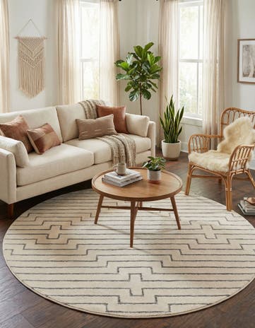 6' x 6' Vogue Geo Round Rug