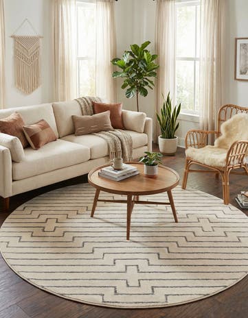 6' x 6' Vogue Geo Round Rug