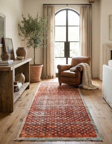 3' 4 x 9' 5 Hand Knotted Ultra Vintage Persian Wool Runner Rug