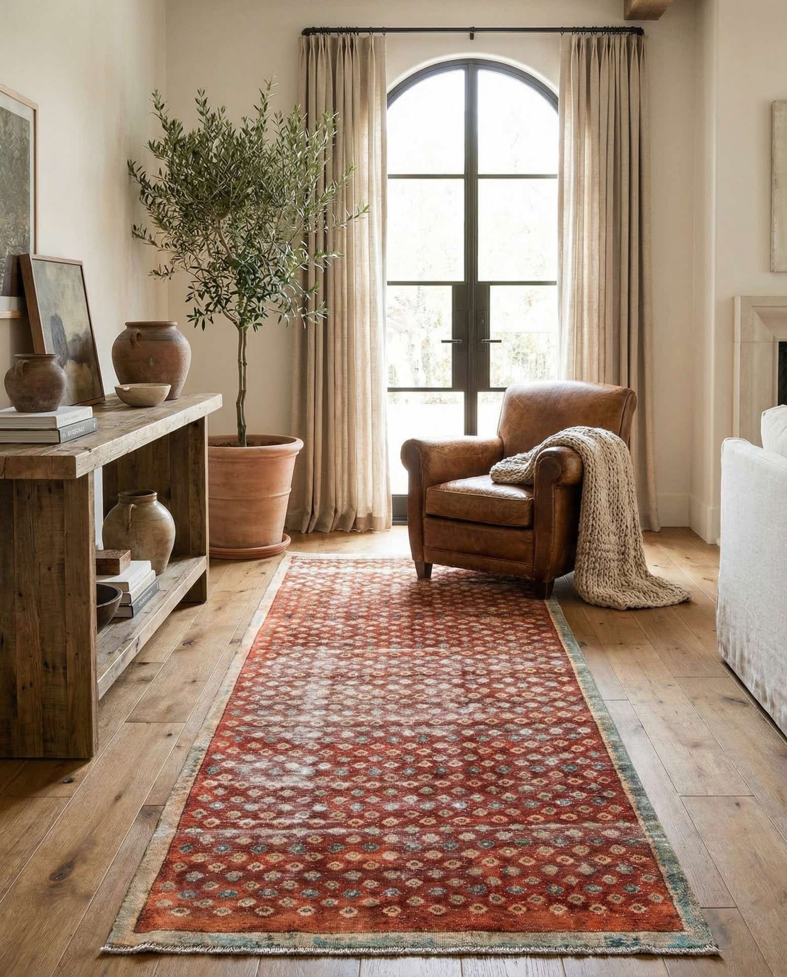 3' 4 x 9' 5 Hand Knotted Ultra Vintage Persian Wool Runner Rug
