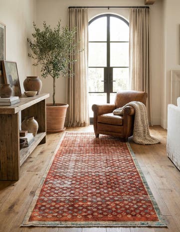 3' 4 x 9' 5 Hand Knotted Ultra Vintage Persian Wool Runner Rug