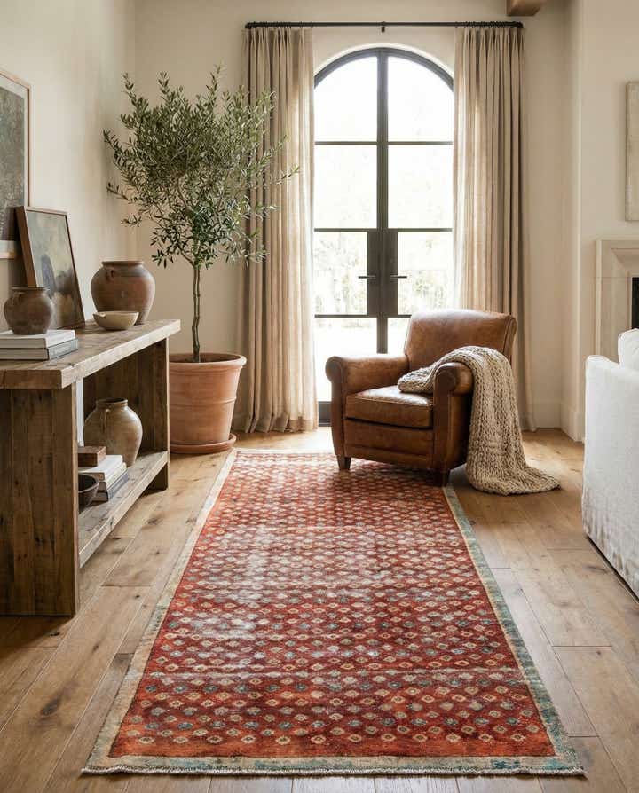3' 4 x 9' 5 Hand Knotted Ultra Vintage Persian Wool Runner Rug