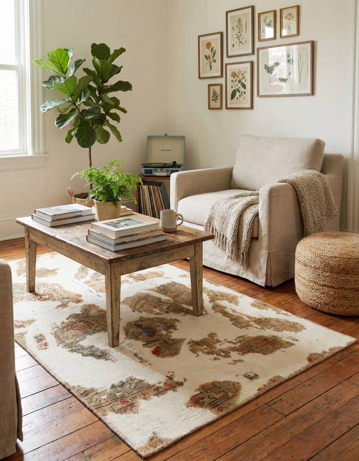 Detail image of 3' 3 x 5' 10  Hand Knotted Ultra Vintage Persian Wool Rug