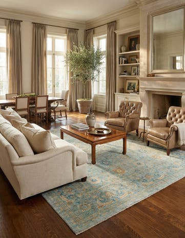 8' 10 x 11' 6 Hand Knotted Ziegler Rug