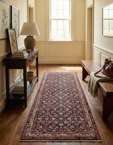 3' 9 x 10' Hand Knotted Shahsavand Persian Wool Runner Rug
