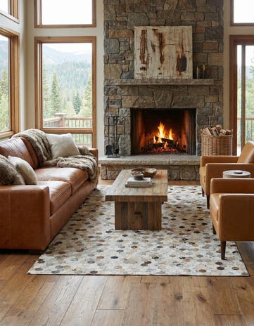 5' 1 x 8' 1 Cowhide Stocks Rug