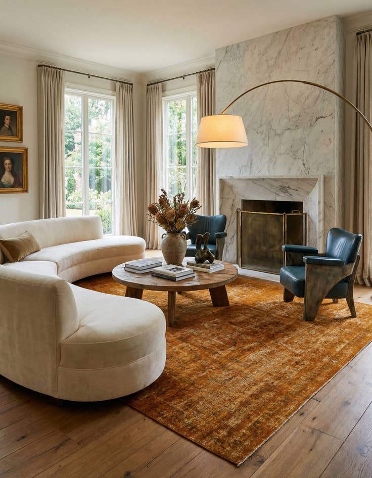 Detail image of 9' 5 x 12' 9  Hand Knotted Ultra Vintage Persian Wool Rug