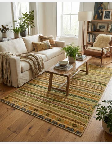 3' 10 x 6' 1 Hand Knotted Modern Ziegler Rug