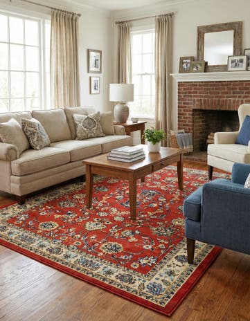 7' x 10' Kashan Design Rug
