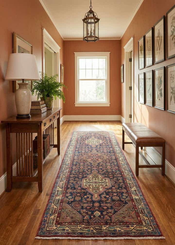 3' 9 x 11' Hand Knotted Darjazin Persian Wool Runner Rug