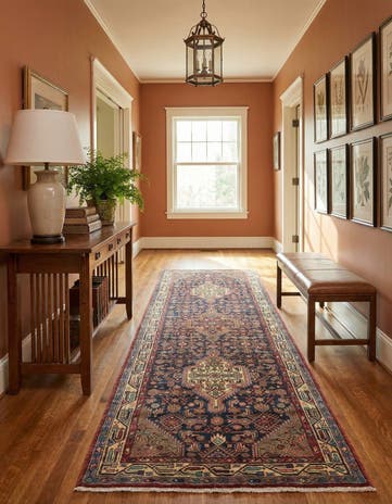 3' 9 x 11' Hand Knotted Darjazin Persian Wool Runner Rug