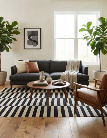 5' x 6' 5 Hand Woven Kilim Modern Wool Rug