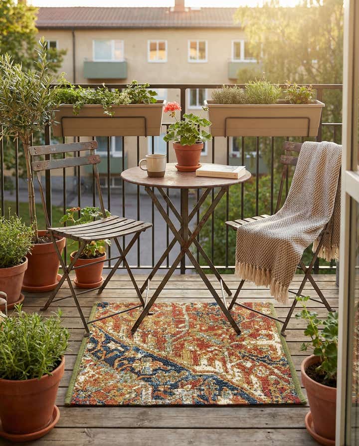1' 4 x 1' 4 Easy-Clean Traditional Indoor / Outdoor Sample Rug