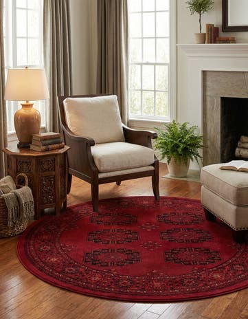 4' 1 x 4' 1 Bokhara Round Rug