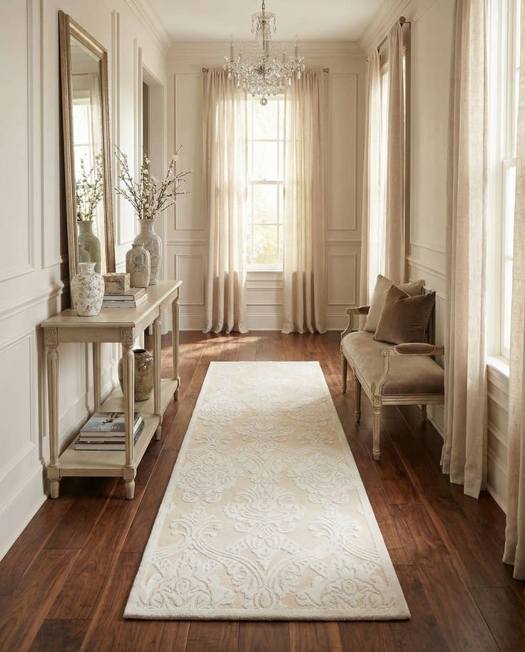 Detail image of 3' x 9' 10 Hand Knotted Darya Wool Runner Rug