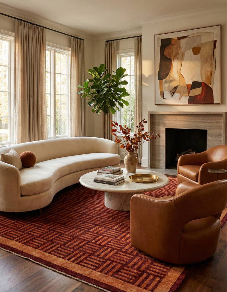 Detail image of 8' 3 x 11' 8  Hand Knotted Modern Ziegler Rug