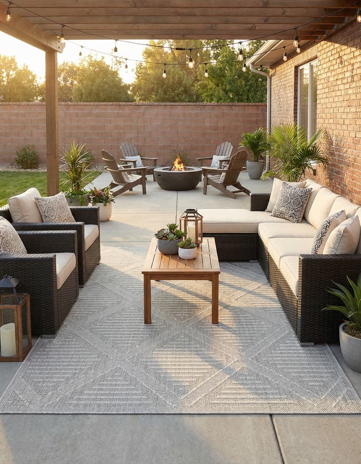 7' 10 x 10' Easy-Clean Lattice Indoor / Outdoo...