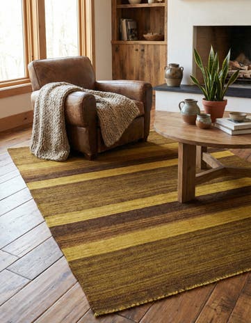 4' 1 x 5' 10 Hand Woven Kilim Afghan Wool Rug