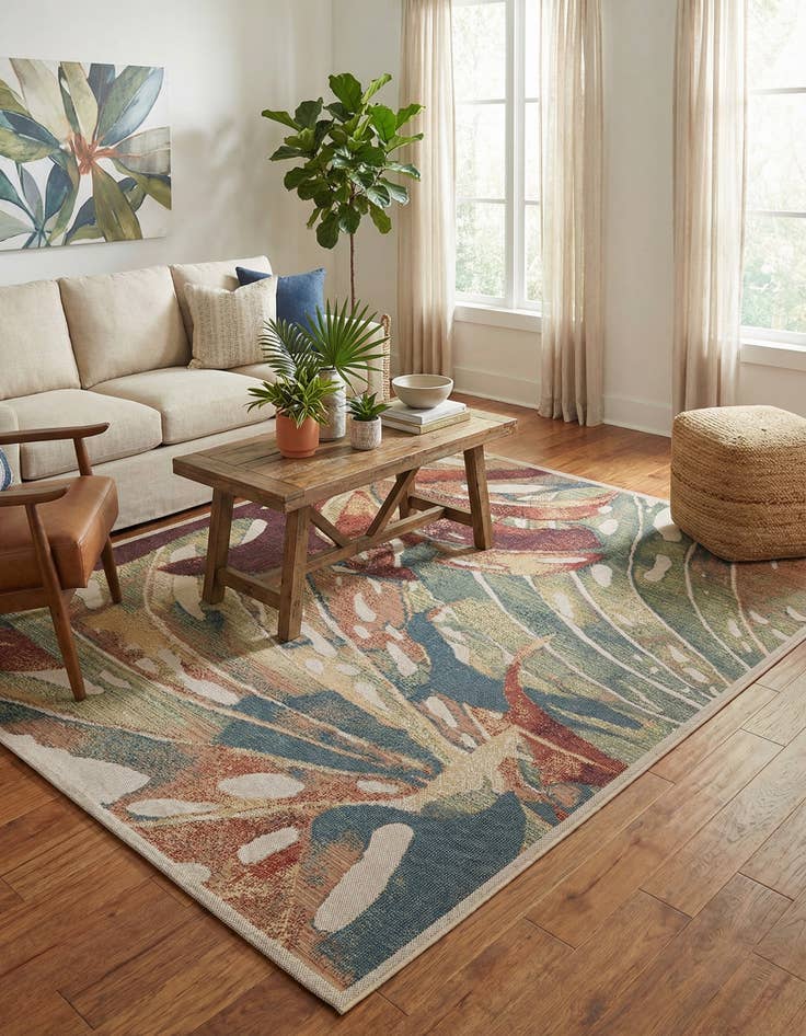 Detail image of  7' 10 x 11'  Washable Baja Indoor / Outdoor Rug