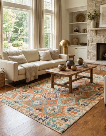 5' 8 x 10' Hand Knotted Kazak Wool Rug