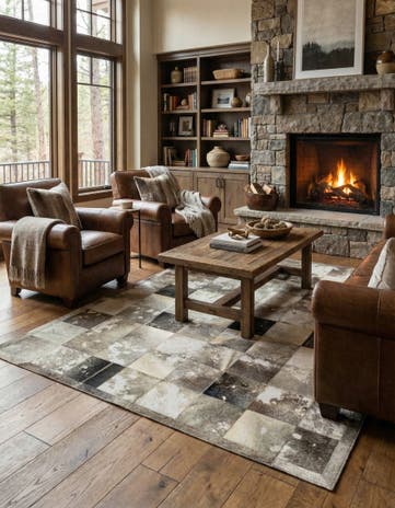 5' 2 x 8' Cowhide - Patchwork Rug