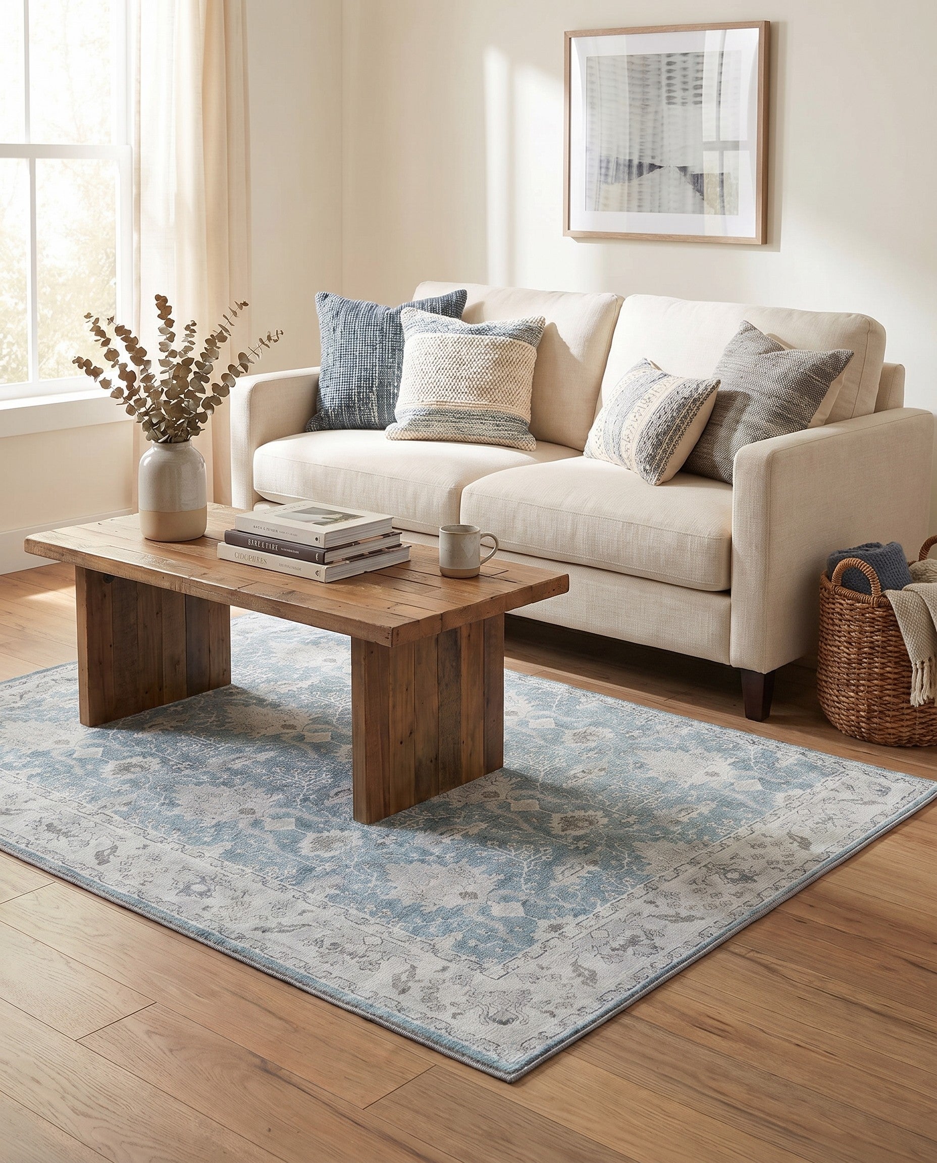 4' 1 x 6' 1 Washable Timeless Rug