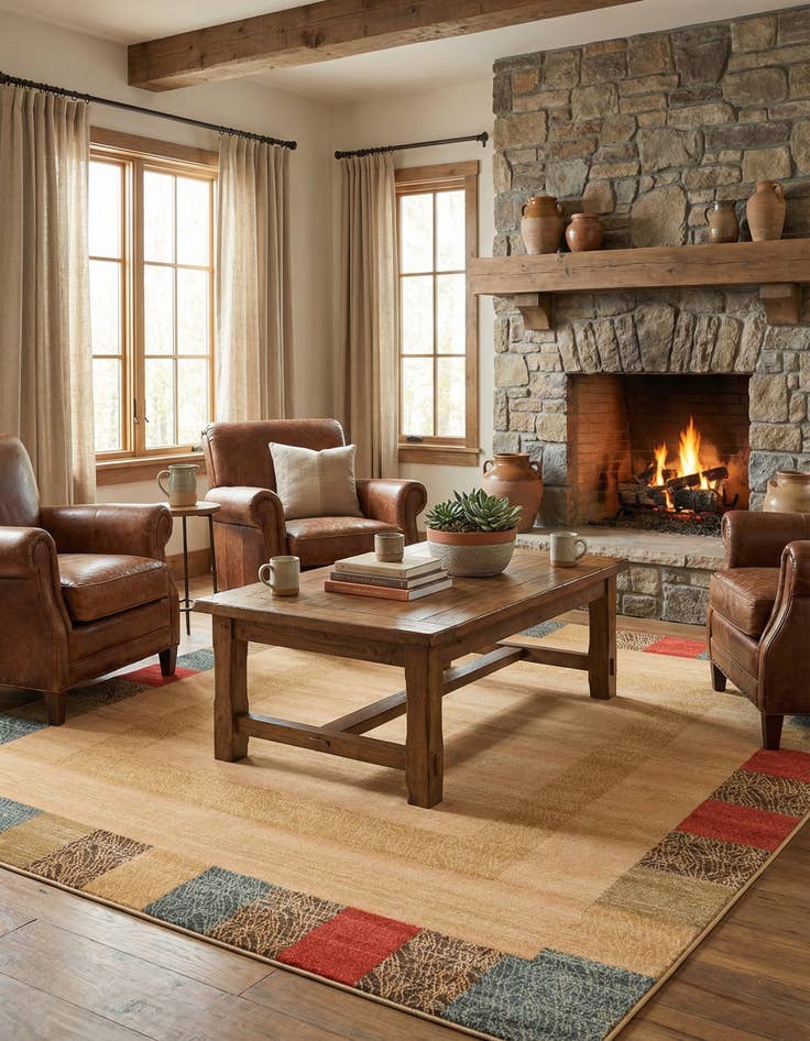 Detail image of 8' x 8' Kashkuli Gabbeh Square Rug