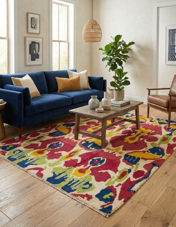 5' 4 x 8' Hand Knotted Darya Wool Rug