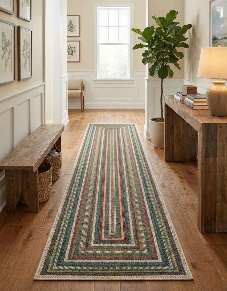 Detail image of  2' 7 x 12'  Washable Baja Indoor / Outdoor Runner Rug