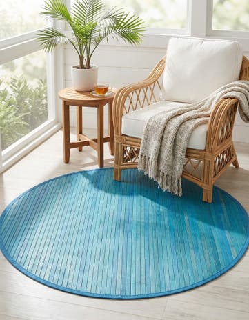 3' 3 x 3' 3 Bamboo Round Rug