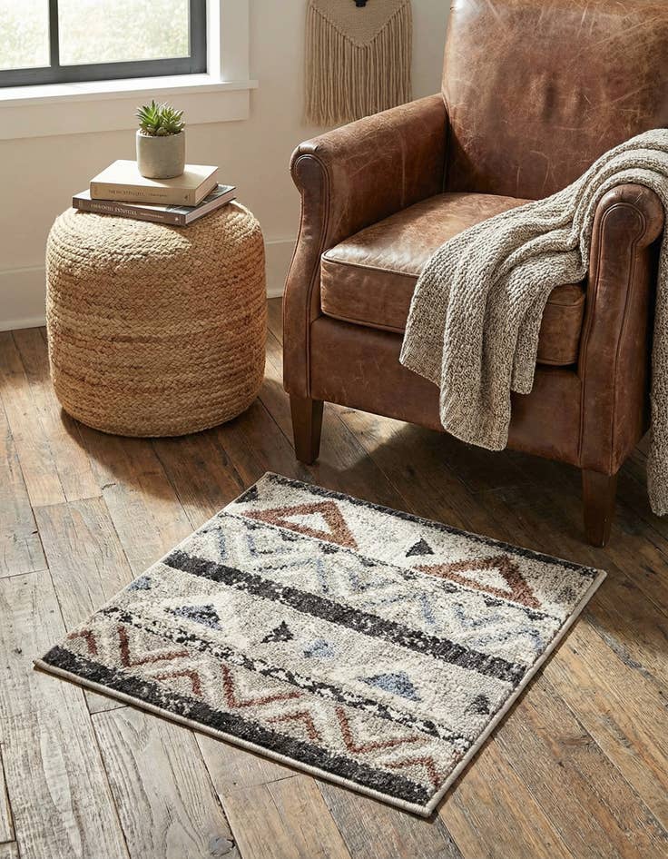 Detail image of 1' 4 x 1' 4 Eco Southwestern Sample Rug