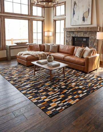 4' 11 x 7' 11 Cowhide - Patchwork Rug