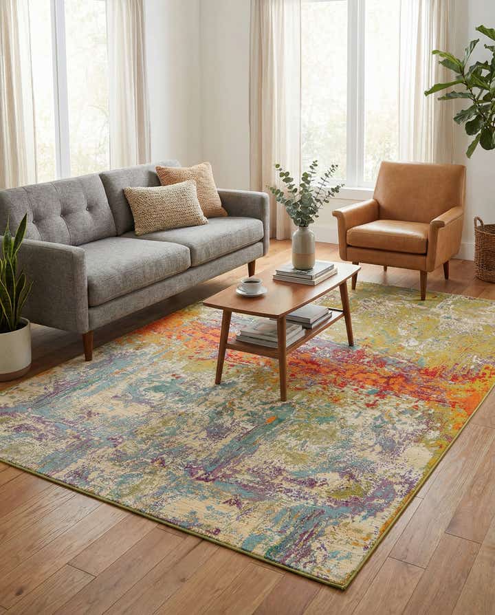 6' x 9' Easy-Clean Modern Indoor / Outdoor Rug