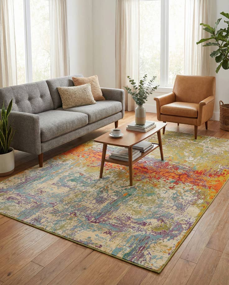 Detail image of 6' x 9' Easy-Clean Modern Indoor / Outdoor Rug