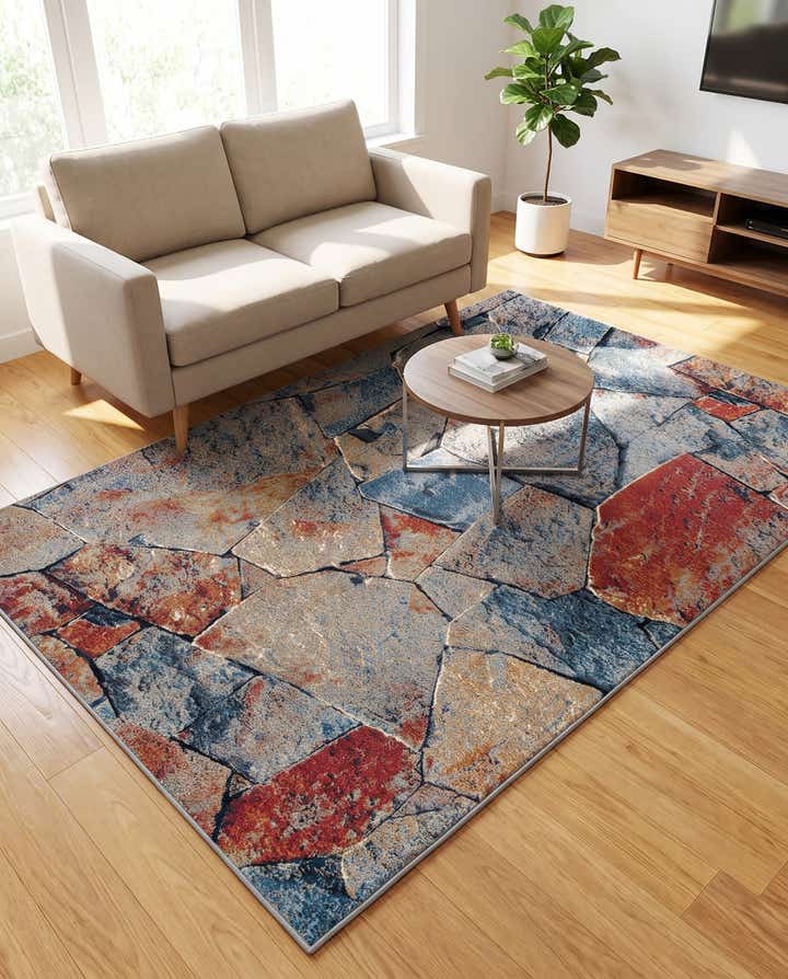 5' x 8' Easy-Clean Modern Indoor / Outdoor Rug