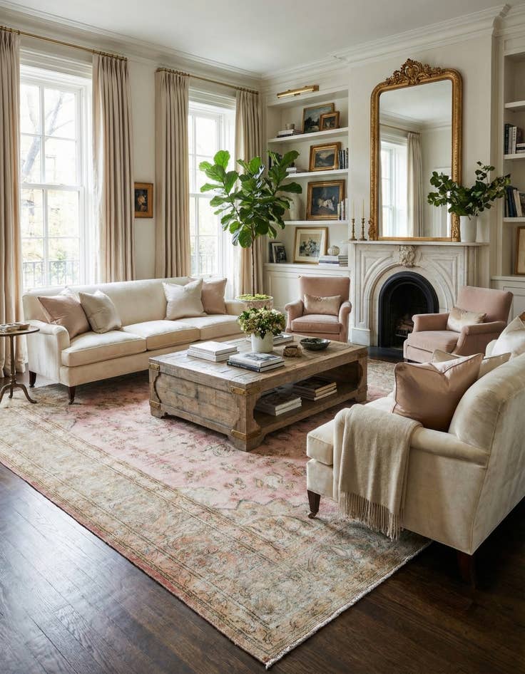 Detail image of 9' 9 x 13' Vintage Royal Wool Rug