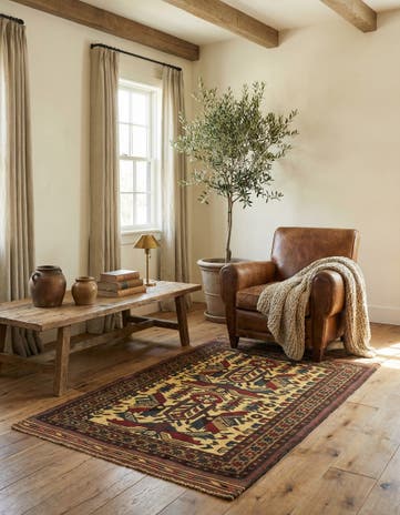 2' 10 x 4' 10 Hand Knotted Sumak Wool Rug